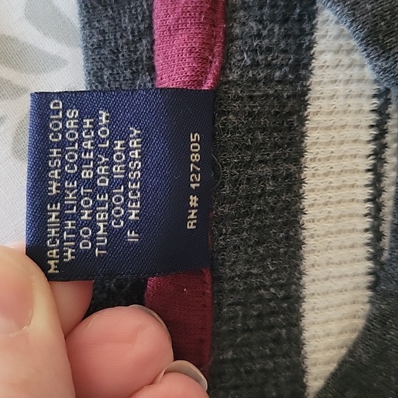 🌺3 for $10 US POLO ASSN Waffle Knit Striped Long Sleeve Tee - Picture 5 of 7